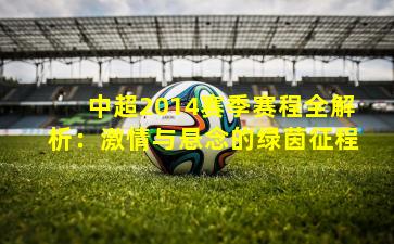 中超2014赛季赛程全解析:激情与悬念的绿茵征程